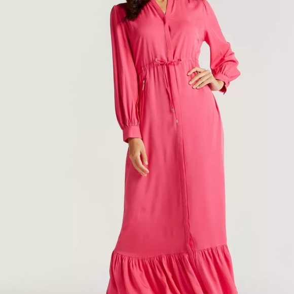 ICONIC London Vibrant Pink Long Sleeve Dress - Picture 2 of 11